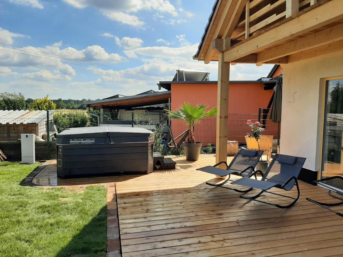 Landliebe, Ferienhaus, 3 Schlafzimmer Mit Sauna Und Outdoor Whirlpool Geierswalde Esterno foto